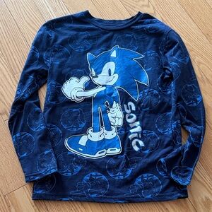 Sonic the Hedgehog Navy Kids Long Sleeve Tee
